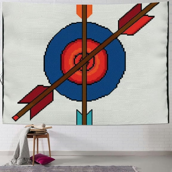 BCIIG Arrow Target Angular Tapestry Wall Hanging Unique Style Graphic Tapestries Home Wall Decor Art for Living Room Bedroom Apartment Farmhouse Dorm 40x30inch