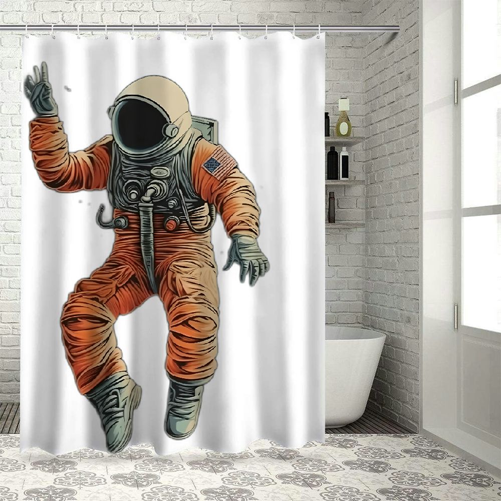 BCIIG Astronaut Basketball Space Bathroom Decor Set with Hooks