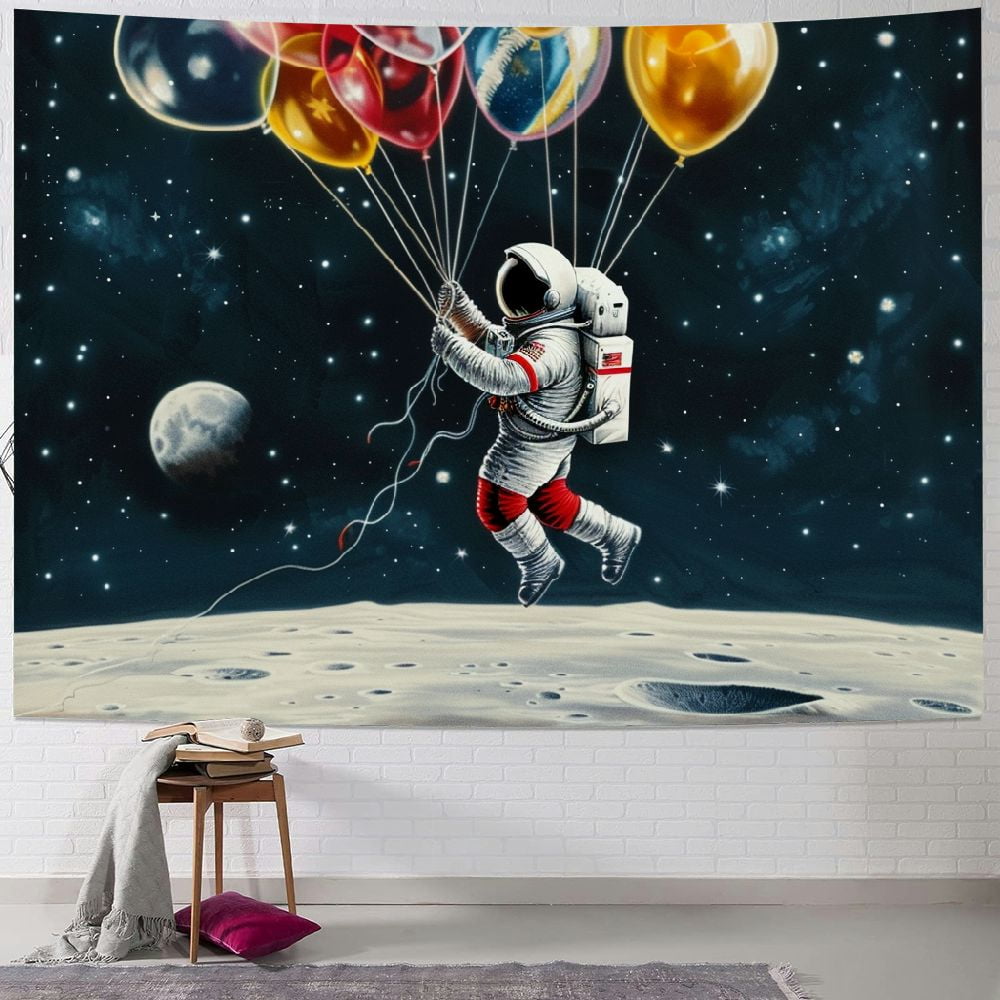 BCIIG Astronaut Space Shuttle Moon Tapestry Wall Hanging Unique Style ...
