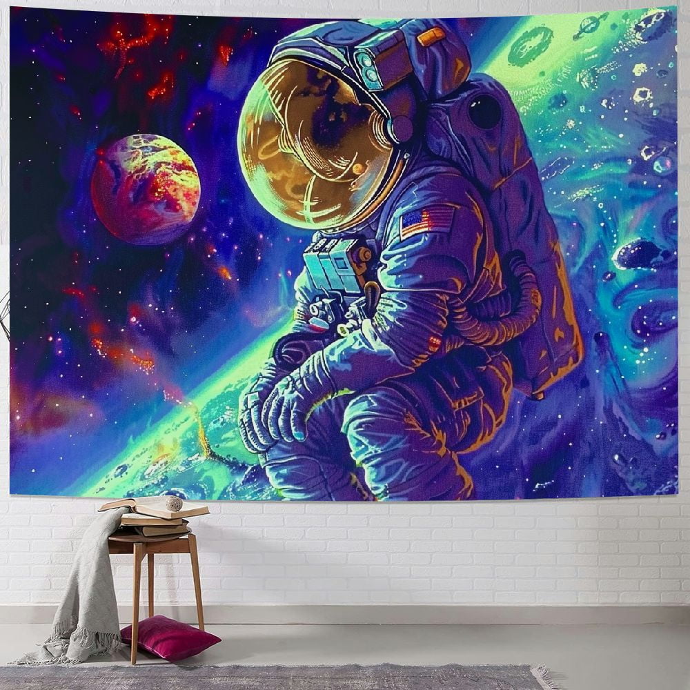 BCIIG Astronaut Tapestry Trippy Galaxy Space Reactive Jellyfish bciig-astronaut-tapestry-trippy-galaxy-space-reactive-jellyfish