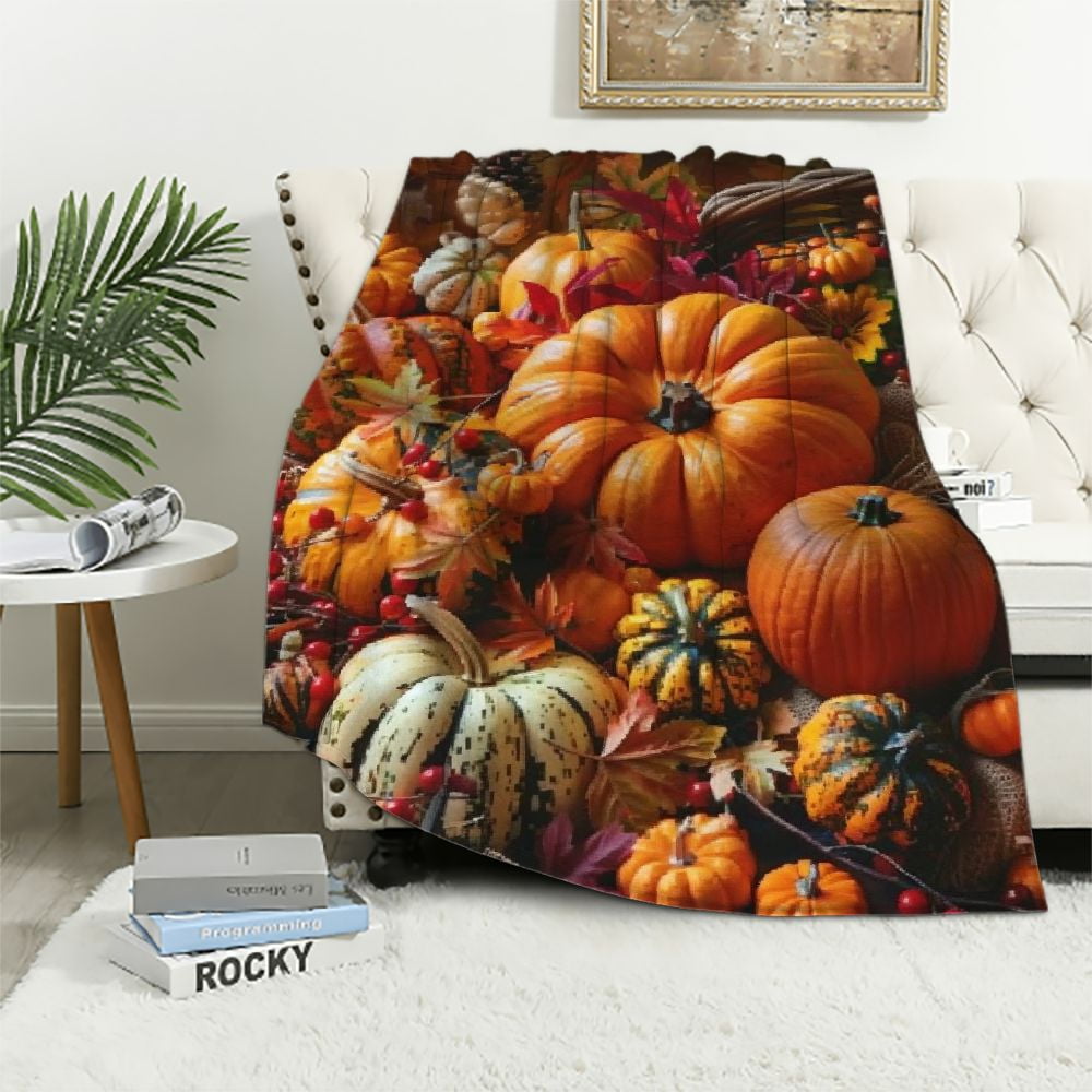 Pumpkin Spice Whip Cream outlets Hello Fall Thanksgiving Autumn Throw Blanket