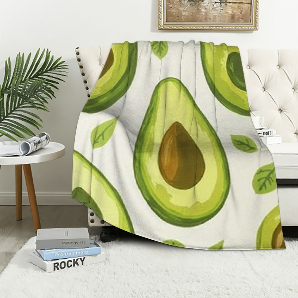 BCIIG Avocado Sherpa Blanket for Kids Boys Girls Teens Toddler Cartoon