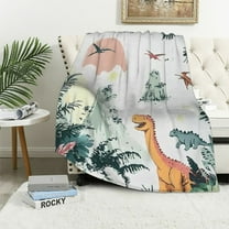 BCIIG Baby Dinosaur Plush Blanket Kids Cartoon Dinosaurs Throw Blanket Nursery Dino  Blanket for Children Boys Girls Jungle Animals Fuzzy Blanket for Sofa Bed Couch, Room Decor  40x50in