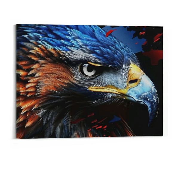 BCIIG Bald Eagle Art Print, Animal Painting Wall Art Abstract Artwork, Colorful Wildlife Prints Decor, Framed printArt Abstract Artwork, Colorful Wildlife Prints Decor, Wall