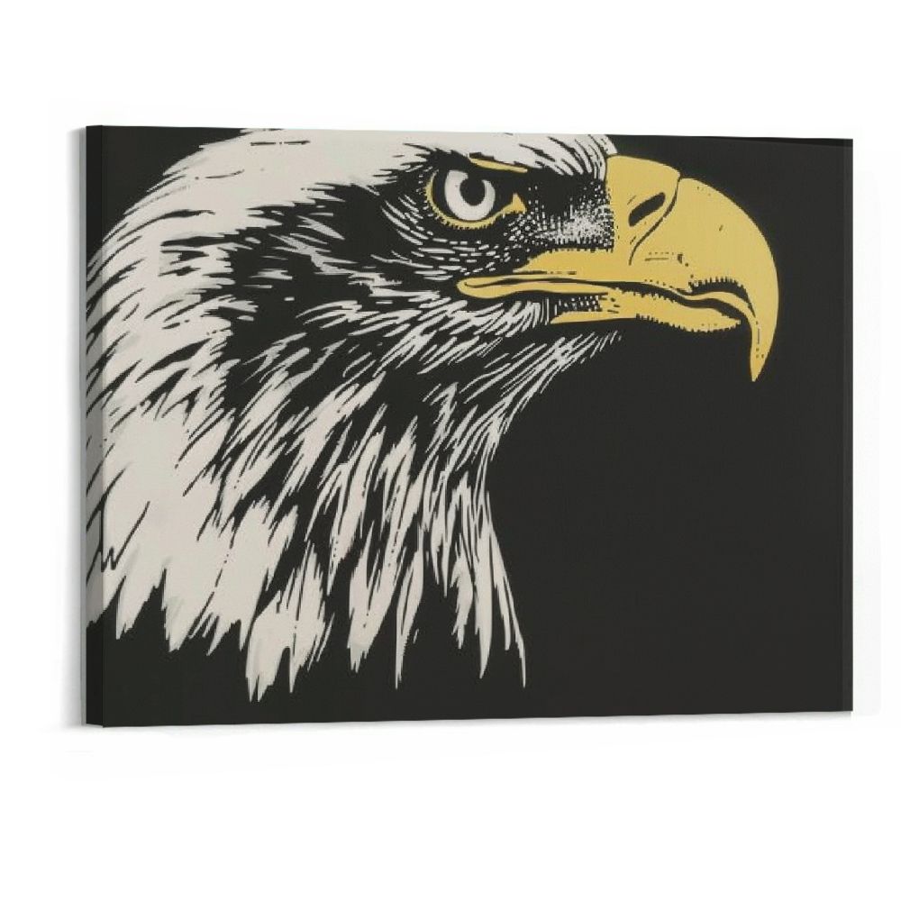 BCIIG Bald Eagle Personalized Hanging Picture Frames Canvas Hanging Poster Wall Art Paintings