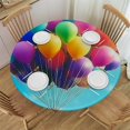 thumbnail image 1 of BCIIG Balloons Round Tablecloth, Stain-Resistant & Washable, Ideal for Indoor and Outdoor Dining, Weddings, Parties, Home Decor with Unique Designs 54"-58, 1 of 8