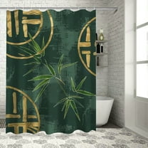 BCIIG Bamboo Leaves Chic Modern Bathroom Decor Shower Curtain Set 36"x72