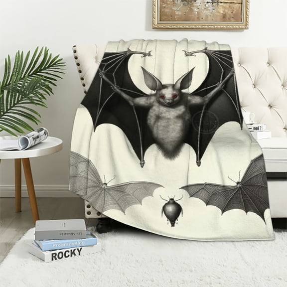 BCIIG Bat Wings Warm Lightweight Blanket Soft Fleece Throw Blanket Living Rooms Sofa Decor All Seasons Gift Blanket 50x60in