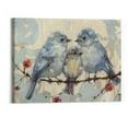thumbnail image 1 of BCIIG  Bathroom Bird Picture Decor Wall Art Blue and Gray Painting for Home Bedroom Walls Decoration, Canvas unFramed  20"x16", 1 of 5