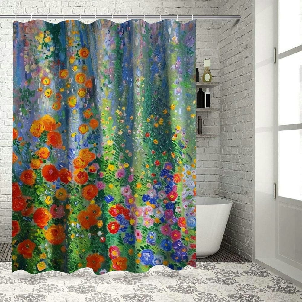 Klimt Pattern Print Bathroom Shower Curtain