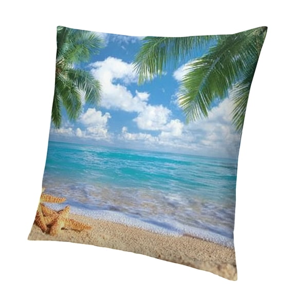 BCIIG Beach Palm Trees Starfish Pillowcase Home Decor 1PC 22x22in