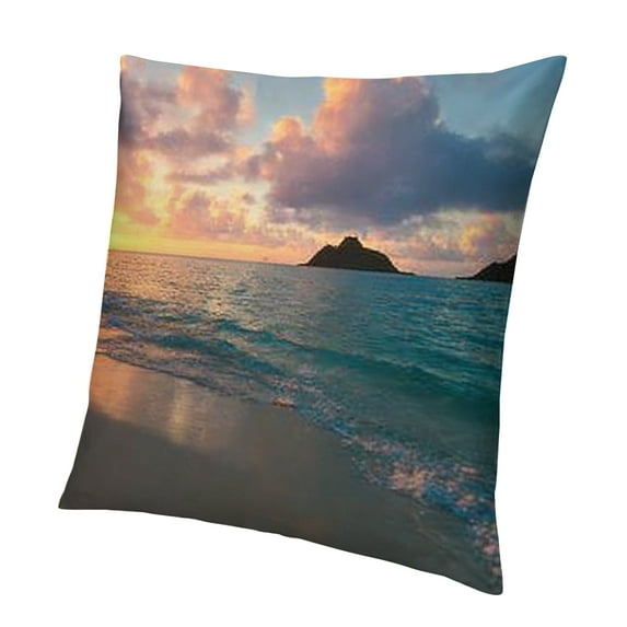 BCIIG Beach Sunset Island Pillow Case for Home Furnishing 18x18in
