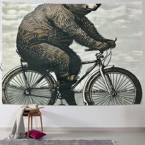 BCIIG Bear Tapestry Wall Hanging Unique Style Graphic Tapestries Home Wall Decor Art for Living Room Bedroom Apartment Farmhouse Dorm 40x30inch