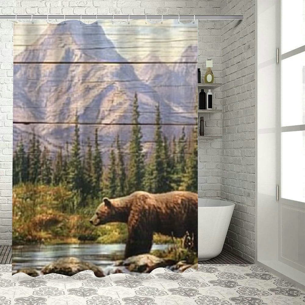 Mountain Stream Shower Curtain NCU0DQQ0206
