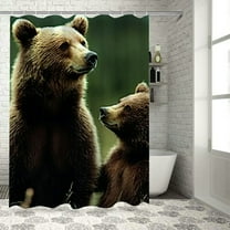 BCIIG Bears Chic Modern Bathroom Decor Shower Curtain with Hooks 36"x72
