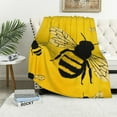 thumbnail image 1 of BCIIG Bee Blanket for Kids, Aldults - Soft, Fuzzy &amp; Cozy Crib Size Throw Blanket for Couch, Office - Black Cute Warm Blankets Gifts 60x80in, 1 of 6