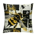 BCIIG Bee Graphic Decorative Cushion Throw Pillow Cover for Home Couch