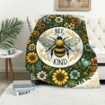 thumbnail image 1 of BCIIG Bee Honeycomb Flowers Warm Lightweight Fleece Blanket Soft Throw Blanket Living Rooms Sofa Decor Cow Gifts All Seasons Flannel Material Blanket 40x50in, 1 of 6