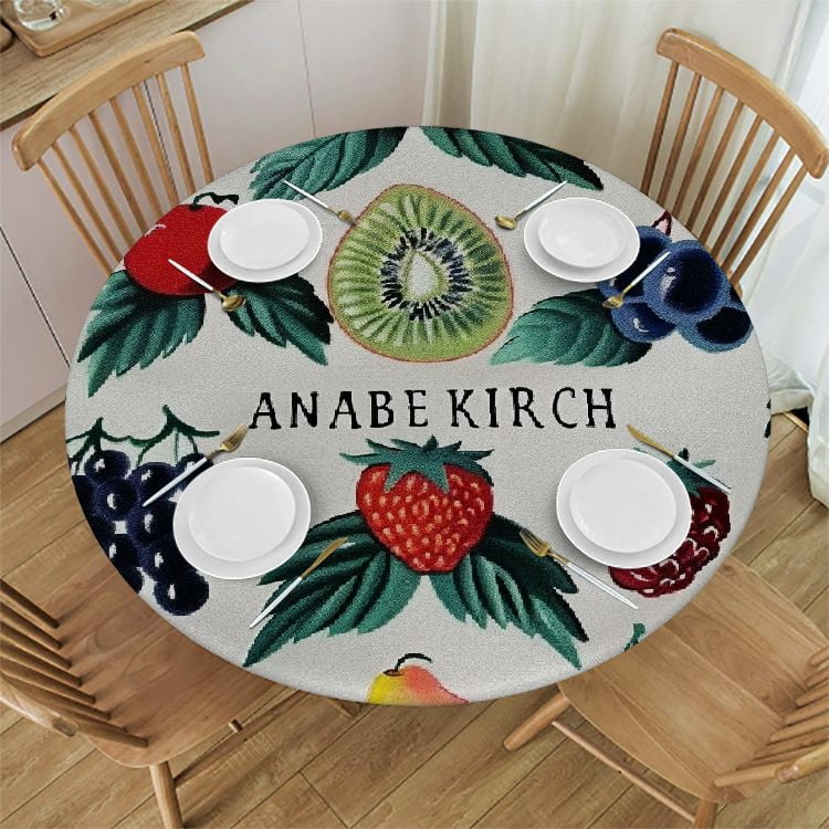 BCIIG Berries Round Table Cover Stain Resistant Washable Indoor Outdoor