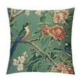 thumbnail image 1 of BCIIG Bird Flower Floral Euro Sham Pillow Covers Chinoiserie Case Asian Animal Throw Aqua &amp; Green Cushion Cover  Decorative Pillowcase Home Decor for Couch Sofa Bed Car 22x22in, 1 of 5