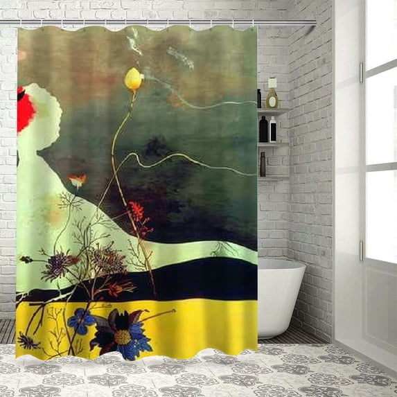BCIIG Bird Flower Surrealism Bathroom Decor Set - Colorful Graphic Print Polyester Fabric Fashion Shower Curtain with Hooks for Bathroom Decoration 60x72