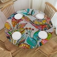 thumbnail image 1 of BCIIG Bird Flowers Butterfly Round Table Cover Stain Resistant Washable Indoor Outdoor Tablecloth Kitchen Dining Wedding Parties 100% Polyester Fiber 46-50, 1 of 8