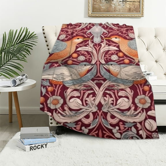 BCIIG Bird Warm Lightweight Soft Fleece Blanket Throw Blanket Living Rooms Sofa Decor Cow Gifts Blanket All Seasons - 3 Sizes Available 40x50in