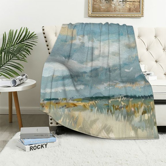 BCIIG Birds Clouds Sky Warm Lightweight Blanket Soft Fleece Throw Living Room Sofa Decor Cow Gifts All Seasons Plush Blankets 40x50in