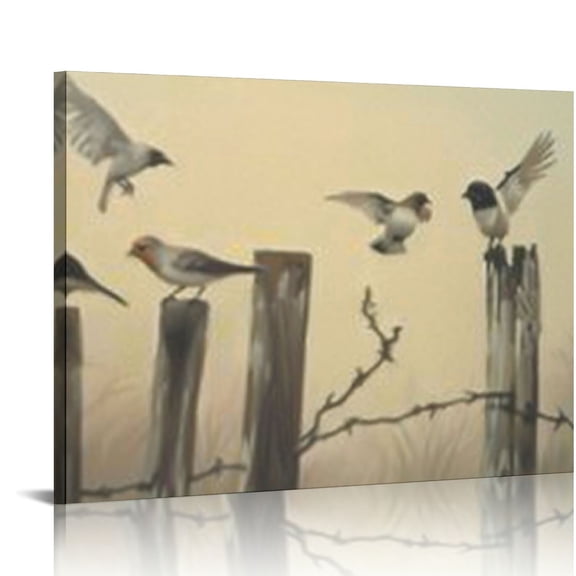 BCIIG Birds Flight Canvas Print Wall Art for Living Room Bedroom Home Office Decor 16x12in