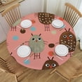 thumbnail image 1 of BCIIG Birds Polka Dots Whimsical Round Table Cover Stain Resistant Washable Indoor Outdoor Kitchen Dining Wedding Parties 100% Polyester 38"-42, 1 of 8