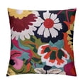 thumbnail image 1 of BCIIG Black Daisy Floral Pillow Cover Flower Pillowcase Floral Outdoor Pillows Suzani Accent Cushion Traditional Floral Chair Cushions Hand Embroidered Cushion Wool Size -, 1 of 5