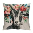 thumbnail image 1 of BCIIG Black Goat Pattern Throw Pillow Covers Animal Print Pillows Cover Cotton Linen Decorative Home Cushion Cover  for Sofa Couch, 1 of 5
