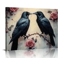 thumbnail image 1 of BCIIG Black Raven Wall Art Ravens   Crow Art Dark Academia Prints, Decor Aesthetic Halloween Pictures  Paintings for Home Bedroom  20x16in, 1 of 6