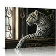 thumbnail image 1 of BCIIG Black And White Animal Print Vintage Cheetah Black And White Leopard Print Wall Art Wildlife Pictures Leopard Canvas Animal Portrait Prints Black And White  16x12in, 1 of 6