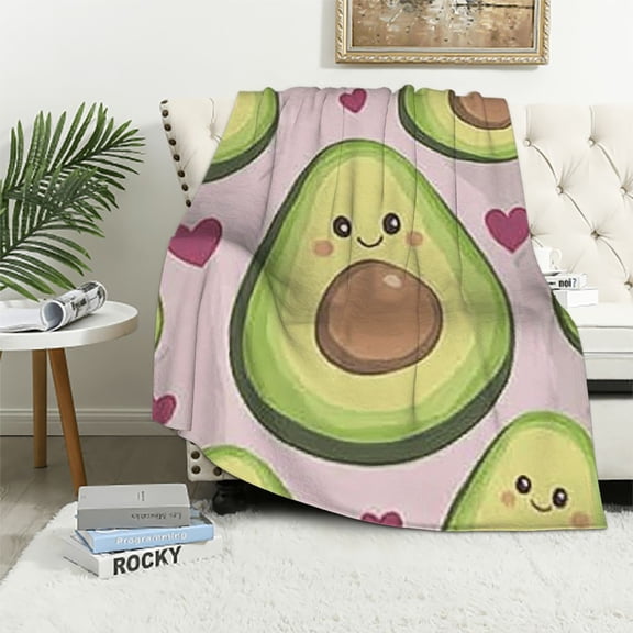 BCIIG Blanket Avocado Gifts for Girls - Cute Avocados Plush Sherpa Throw Bed Sofa Bedroom Couch Decor Soft Cozy Fruit Blankets for Women Kids Boy Friends Christmas Birthday Gift 40x50in
