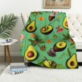 thumbnail image 1 of BCIIG Blanket Avocado Throw Blankets for Couch &amp; Bed Plush Cozy Fuzzy Blanket Super Soft Warm Throw Blanket for Travel Camping 60x80in, 1 of 6