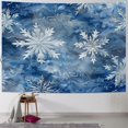 BCIIG Blue Snowflake Tapestry, Hippie Wall Hanging Tapestry Aesthetic