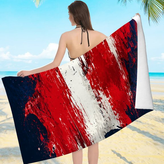 BCIIG Brush Usa Map Print Quick Dry - Ultra-Soft Microfiber Machine Washable, Beach Pool Great Gift