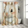 BCIIG Bunny Flowers Bathroom Decoration Set, Colorful Luxury Polyester