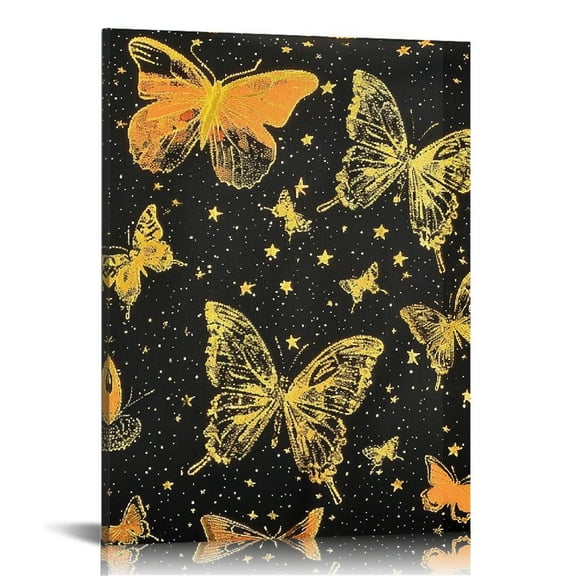 BCIIG Butterflies Stars Silk Screen Fine Art Aesthetic Poster & Print Wall Painting for Home Decor -Canvas Living Room Bedroom Office Wall Art 16x20 in