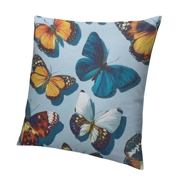 BCIIG Butterflies Throw Pillowcase Short Plush Home Furnishing 20x20in