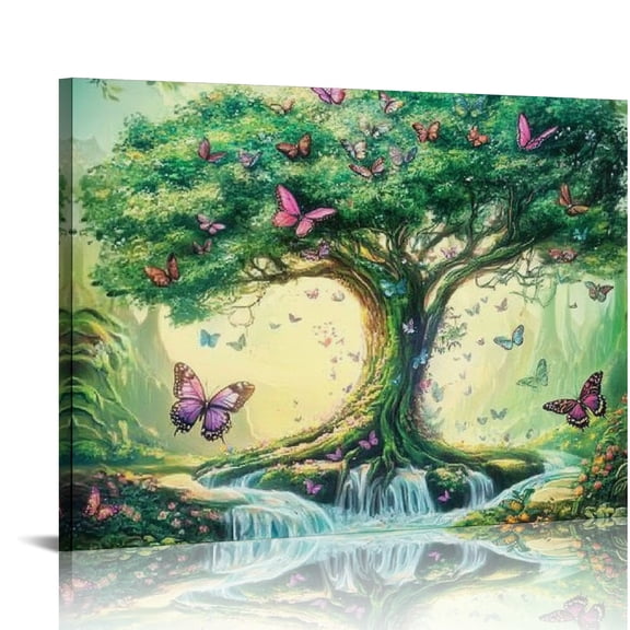 BCIIG Butterflies Wall Decor for Bedroom Set of Fashionable Kitchen Wall Pictures for Living Room Bedroom Home Office Wall Decor 20x16in