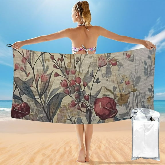 BCIIG Butterfly Flowers Wallpaper Quick Dry Bath Towel 27.5x55in Ultra-fine Fiber Towel for Ultimate Comfort and High Absorbency, Vibrant Colors, Versatile Usage, Easy Care 55x27.5in