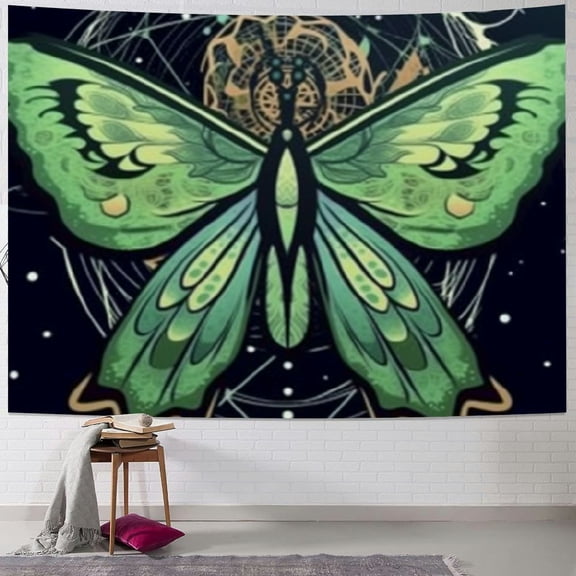 BCIIG Butterfly Psychedelic Art Tapestry Wall Hanging Unique Style Graphic Tapestries Home Decor for Living Room Bedroom Apartment Farmhouse Dorm 40x30inch