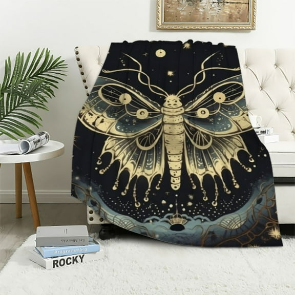 BCIIG Butterfly Star Moth Blanket Soft blankets for all seasons - feel great blankets, living room blankets,