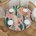 thumbnail image 1 of BCIIG Cactus Round Table Cloth Stain Resistant & Washable Indoor Outdoor Kitchen Dining Wedding 100% Polyester Picnic Farmhouse Home Decor 31"-35, 1 of 8