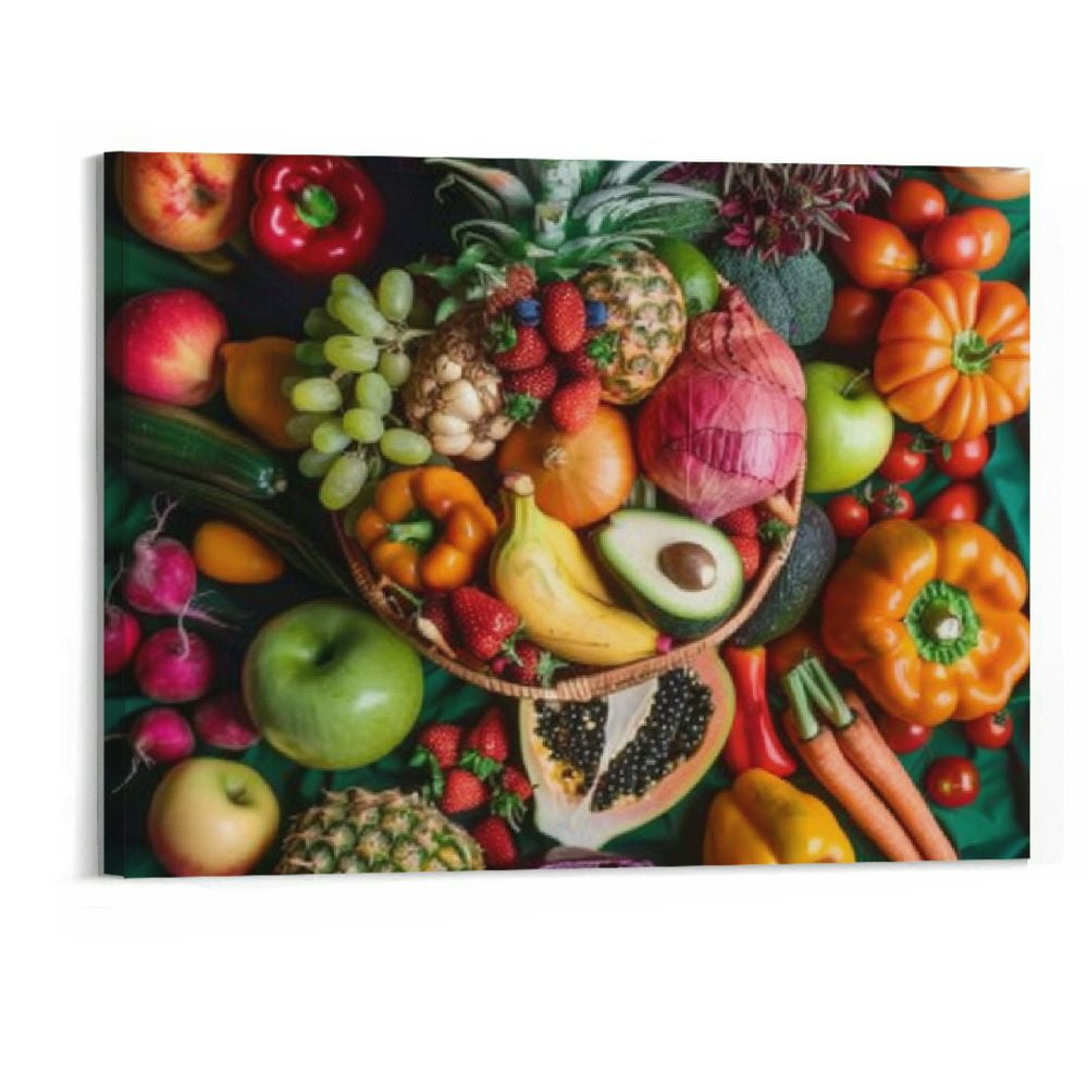 bciig canvas wall art colorful mexican cooking food vegetable art