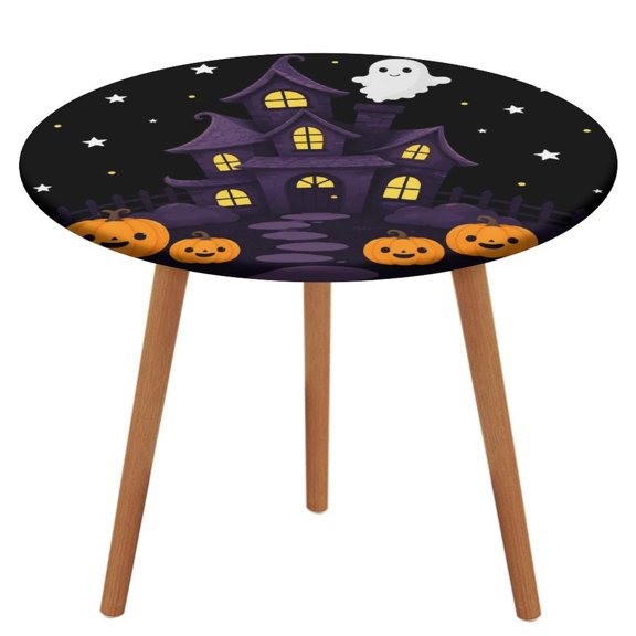 BCIIG Cartoon Purple Haunted House Star Ghost Pumpkin Table Cloth, Waterproof Oil-Proof, Wipeable Spill-Proof Table Cover for Dining Table, Heavy Duty Durable Tablecloth for Kitchen, Party, Picnic, H