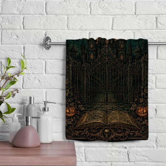 BCIIG Castle Gate Scene Castle Gate Scene Funny Kitchen Towels, 100% Polyester Absorbent Hand Towels, for Bathroom Hotel Gym and Spa for kitchens, bathrooms, showers