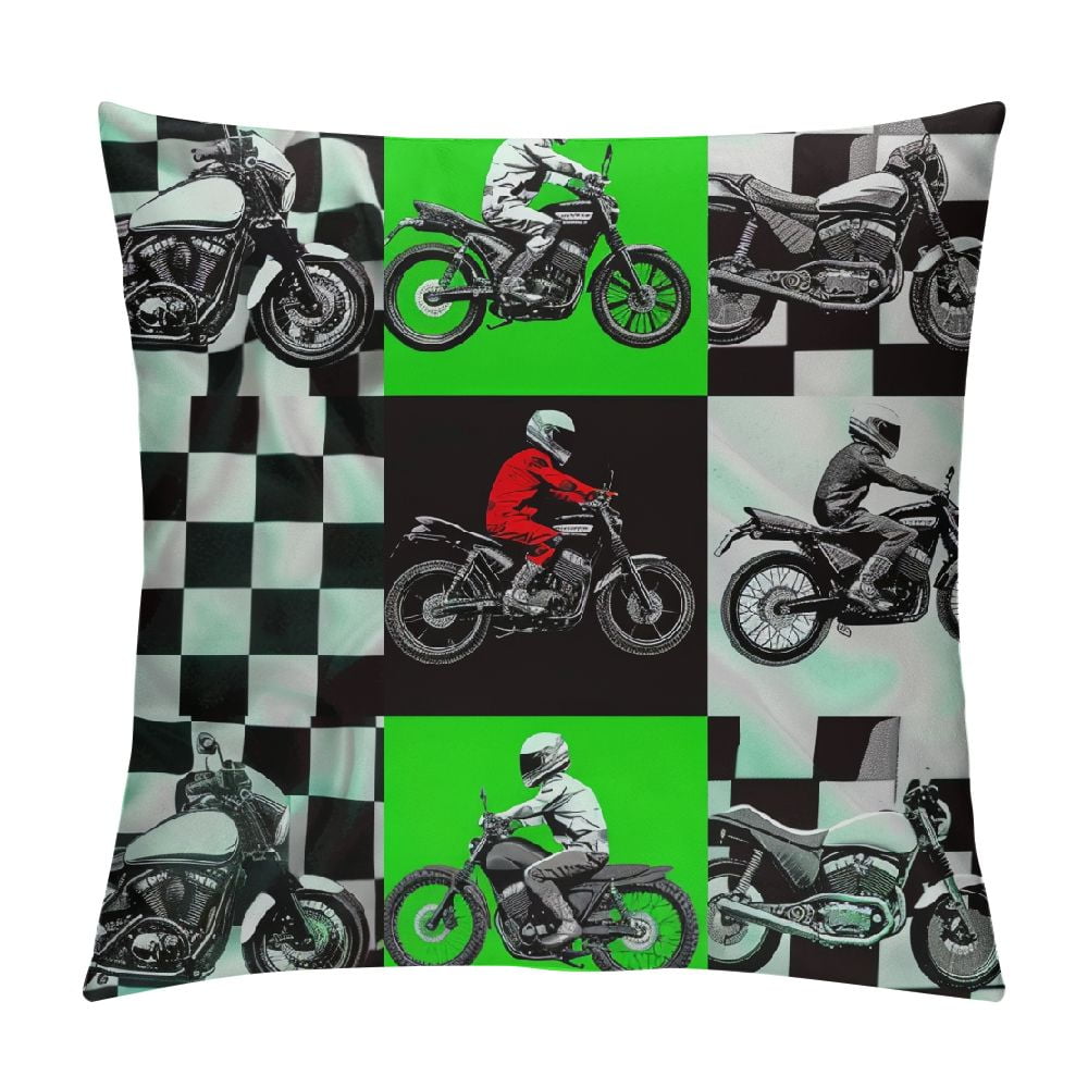 BCIIG Checkered Pattern Graphic Decorative Pillow Cover for Home Couch